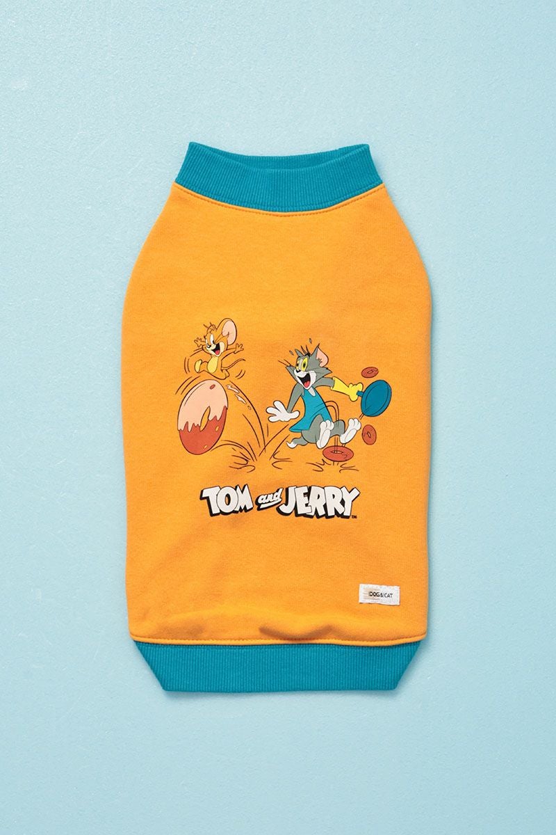 TOM and JERRY あったか裏起毛タンク イエロー | ドッグウェア専門店